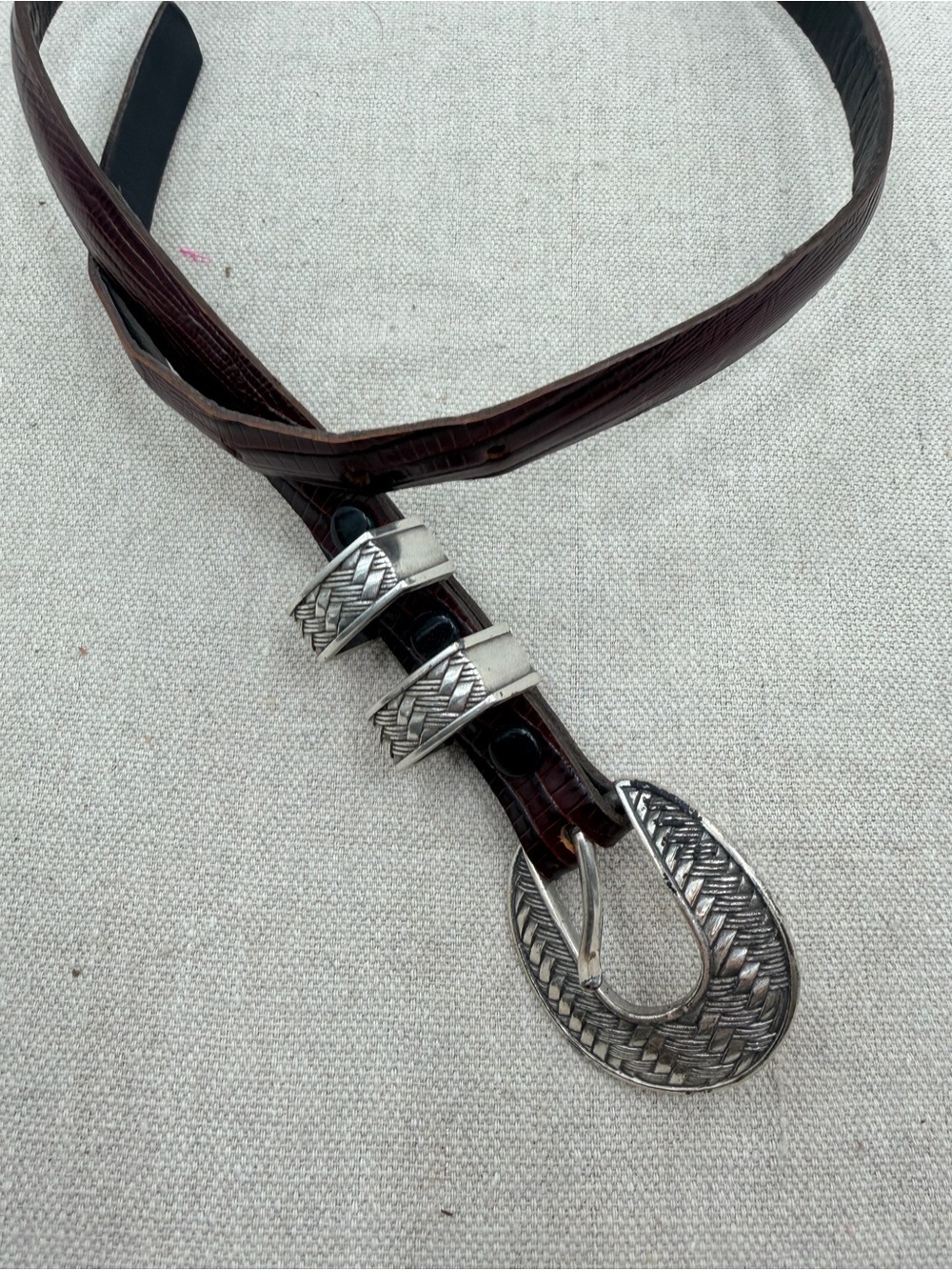 Black Italian Leather Belt